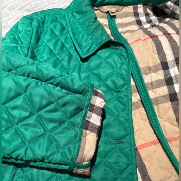 Green Burberry Quilted Jacket - Picture 5 of 12